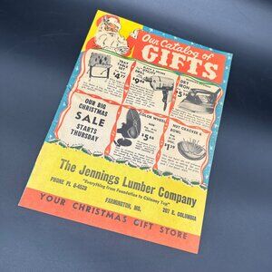Vintage 1950s Christmas Gift Catalog Kitsch Decoration Jennings Lumber Missouri